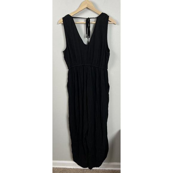 Torrid Tulip Leg Challis Jumpsuit Stretch Black Plus Size 0 Women’s - Picture 4 of 11